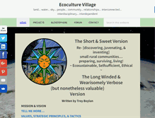 Tablet Screenshot of ecoculturevillage.org